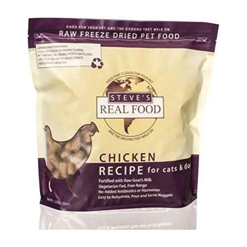 Steve's Real Food Chicken Nuggets for Dogs, 1.25lb Pack - Grain Free