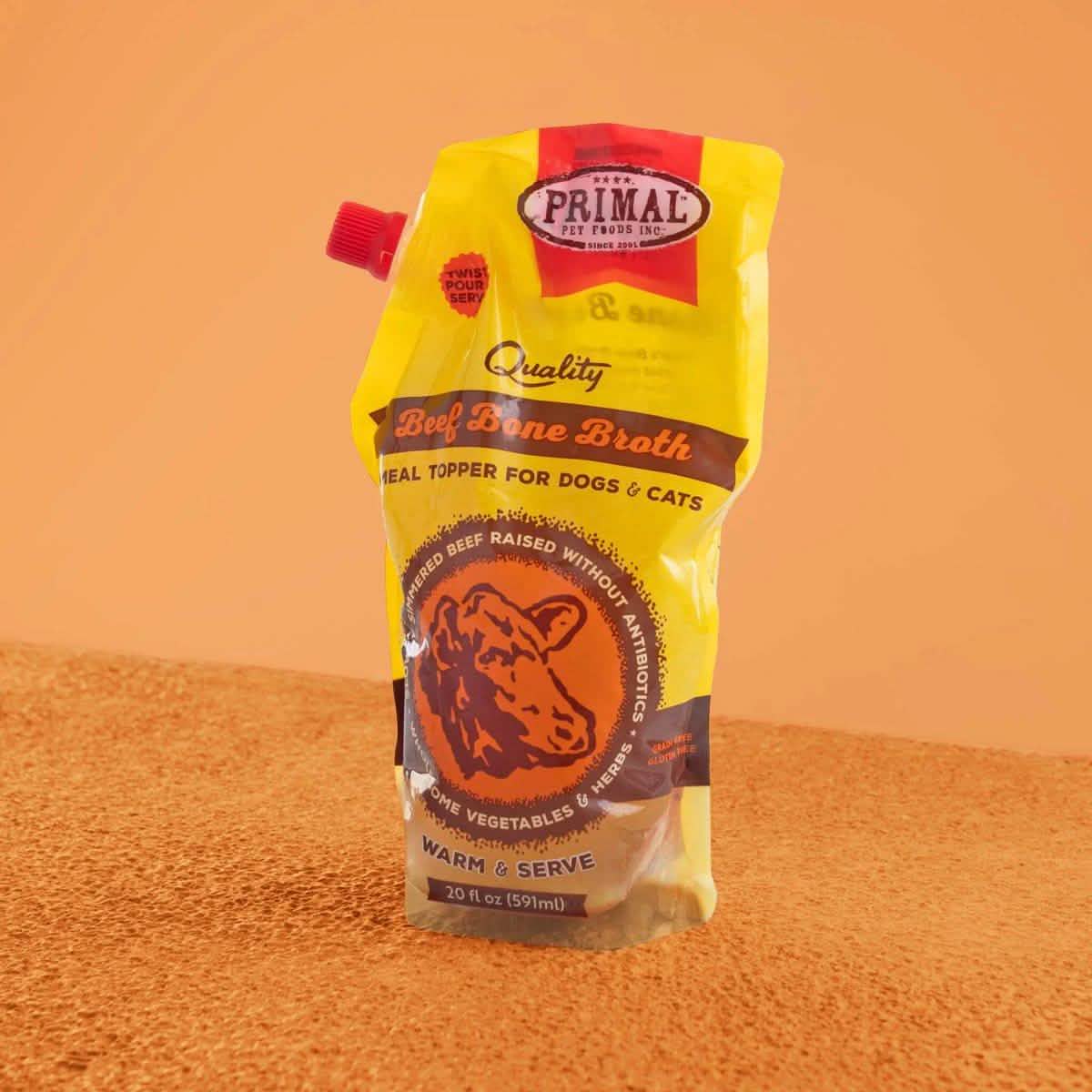 Primal Dog & Cat Food Topper Frozen Beef Bone Broth