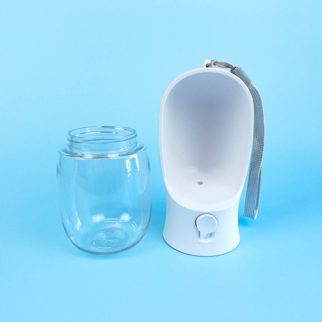 Green Waves Portable Pet Water Bottle White10 oz