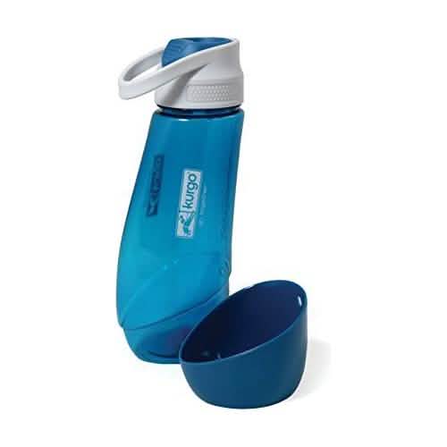 Kurgo Dog The Gourd Water Bottle in Blue, One Size, 24oz