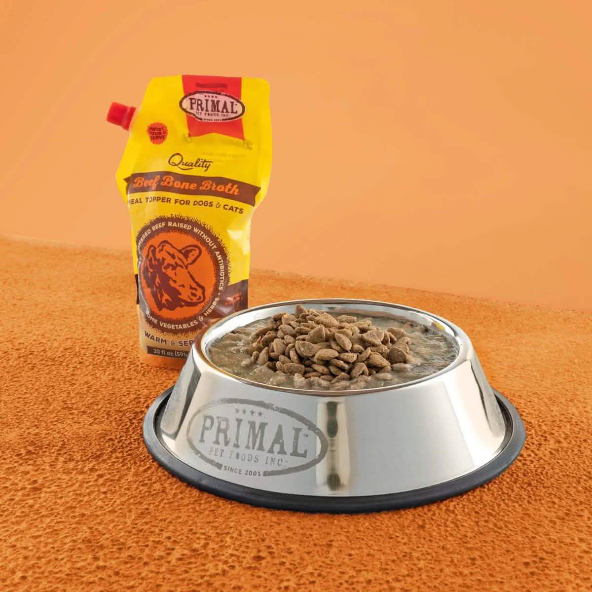 Primal Dog & Cat Food Topper Frozen Beef Bone Broth