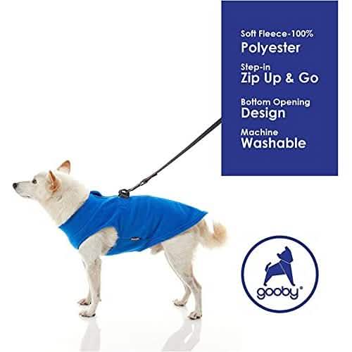 Gooby Zip Up Fleece Blue M