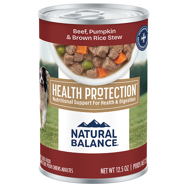 Natural Balance Wet Dog Food Beef, Pumpkin & Brown Rice Stew 12.5oz