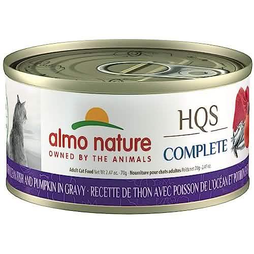 Almo Nature Cat Complete Tuna/Ocean Fish/Pumpkin in Gravy, 2.47oz, Pack of 12