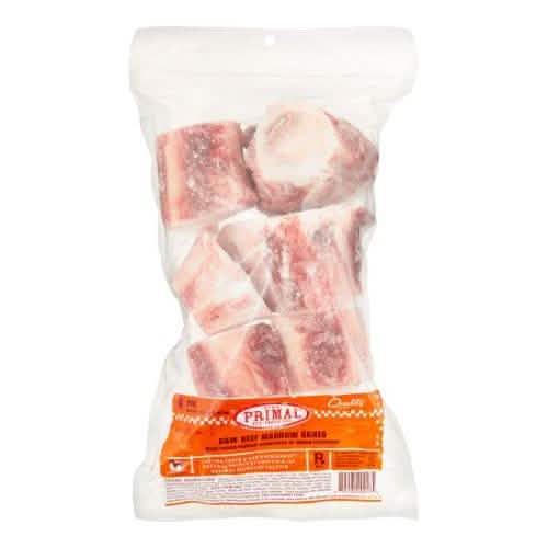 Primal D Frozen Raw Beef Marrow Bone 2" 6pk