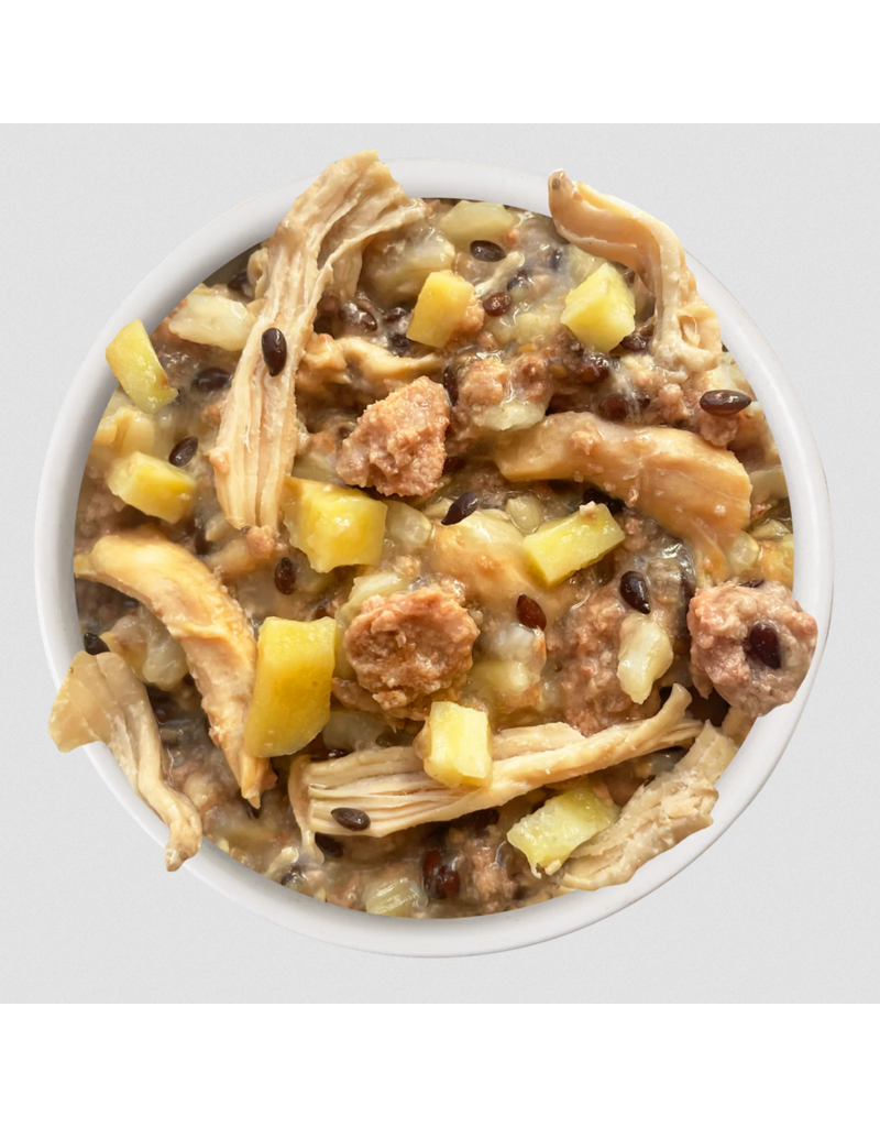 Weruva perro impresionante piel brillante y cubierta pollo/arroz/lino