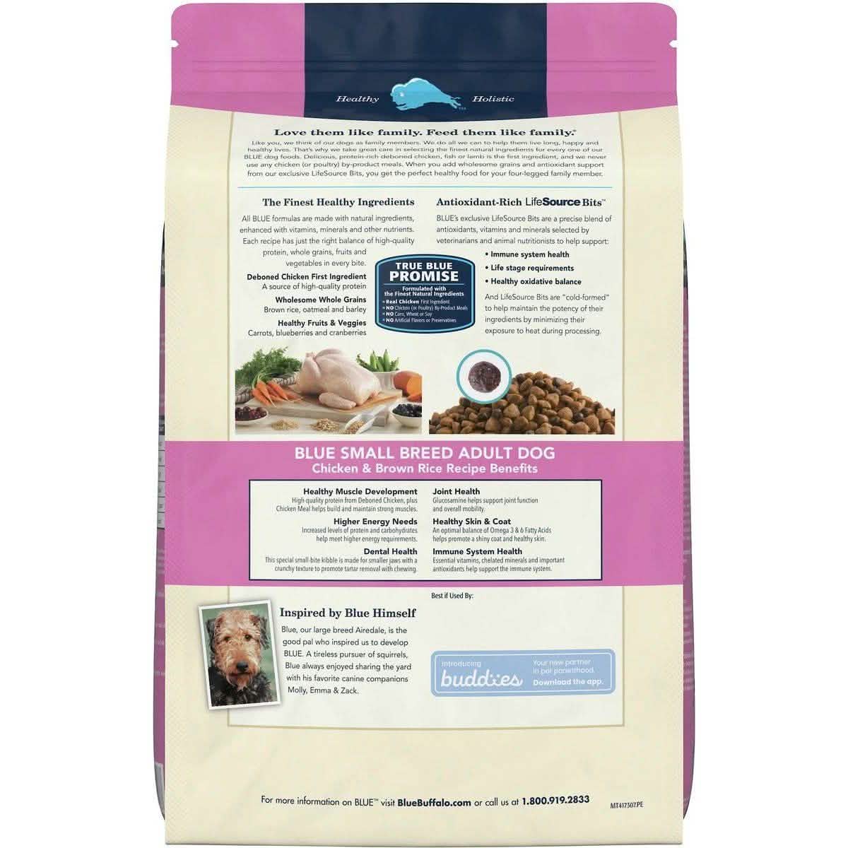 Blue Buffalo Dry Dog Food Life Protection Formula Adult Small Breed Chicken & Brown Rice Recipe