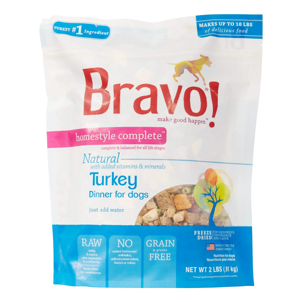 Bravo D Homestyle Fzd Raw Turkey 2lb