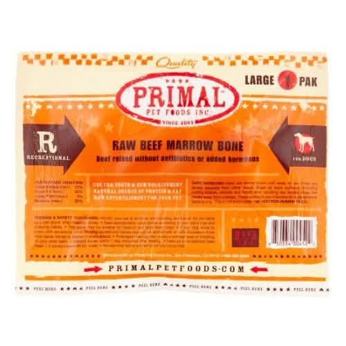 Primal D Frozen Raw Beef Marrow Bone L