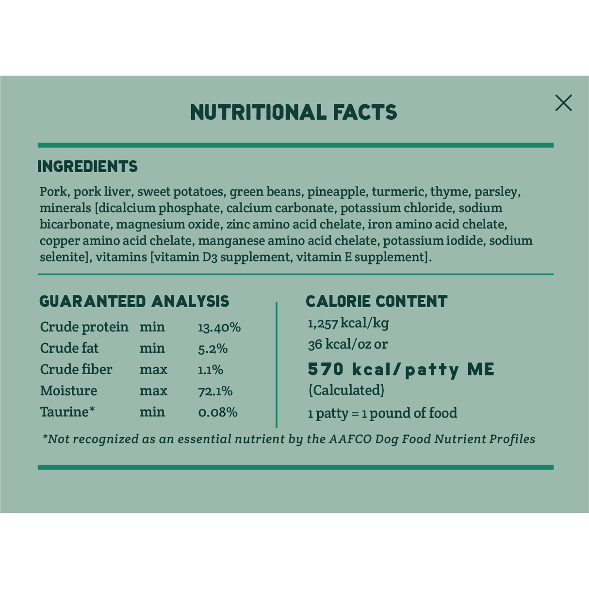 A Pup Above D Frozen Cooked GF Porky's Luau 7lb