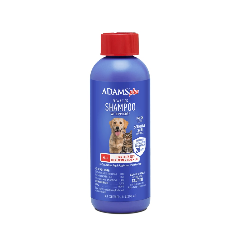 Adams Plus Flea & Tick Shampoo with Precor (12oz Bottle)