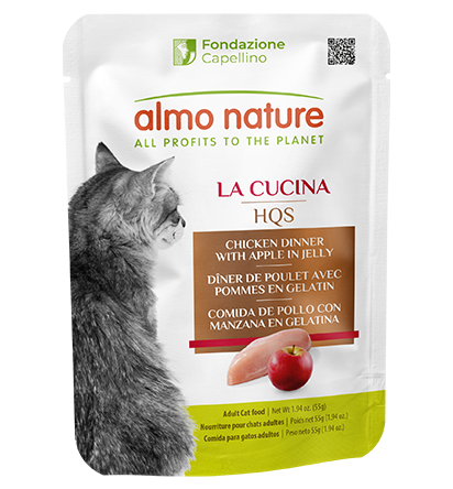 Almo Nature Cat Wet Food Pouch La Cucina Chicken & Apple 1.94oz