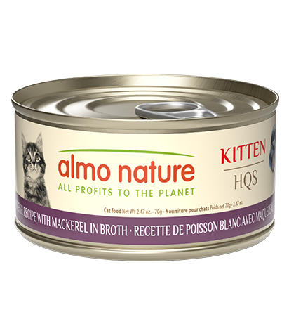 Almo Nature Kitten Wet Food Natural Whitefish With Mackerel in Broth 2.47oz