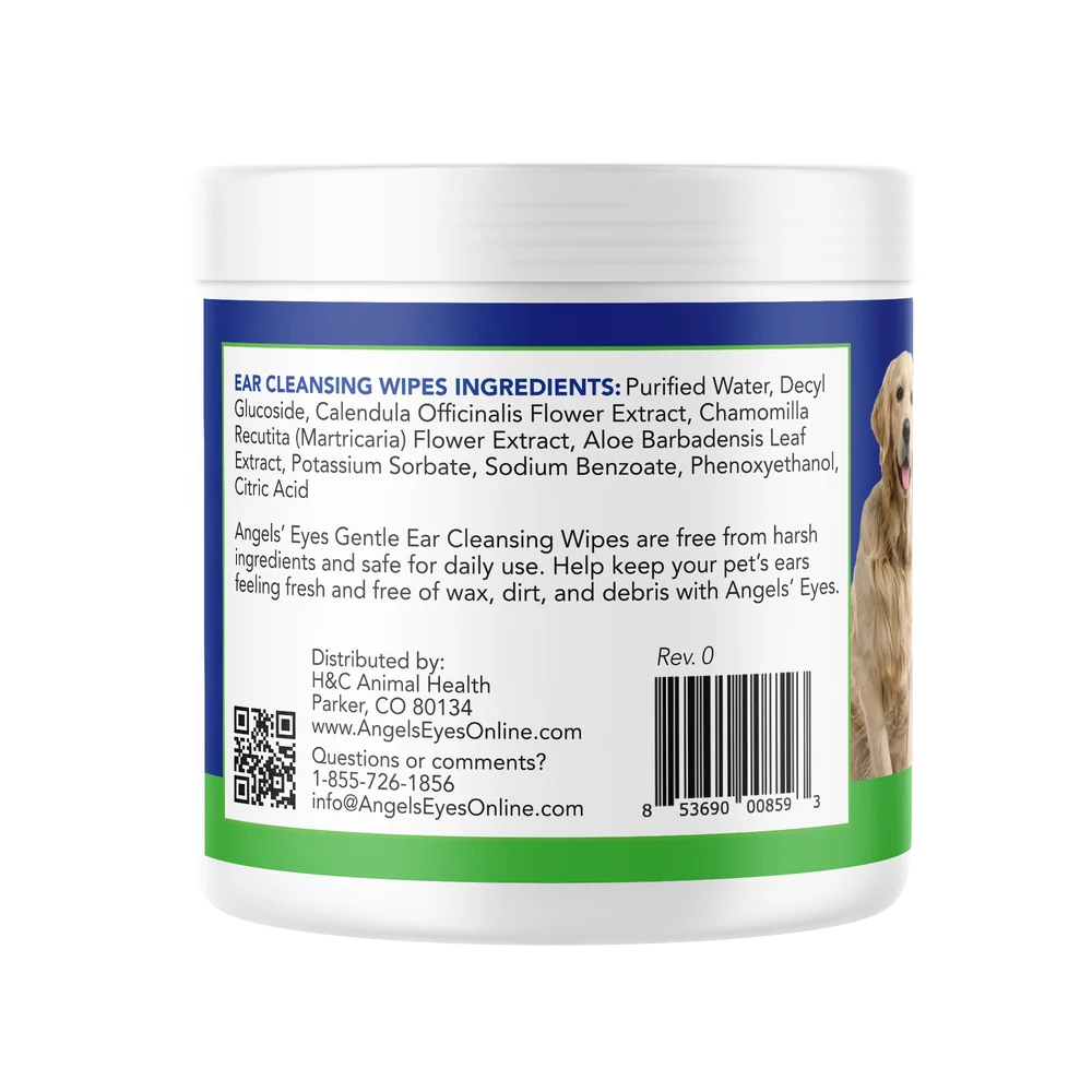 Angels' Eyes Gentle Ear Cleansing Wipes for Dogs (100 count)