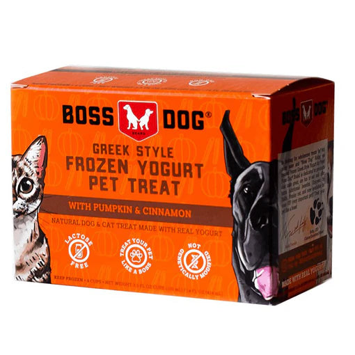Boss Dog Greek Style Frozen Yogurt Pumpkin and Cinnamon Dog & Cat Treat (4 Pack)