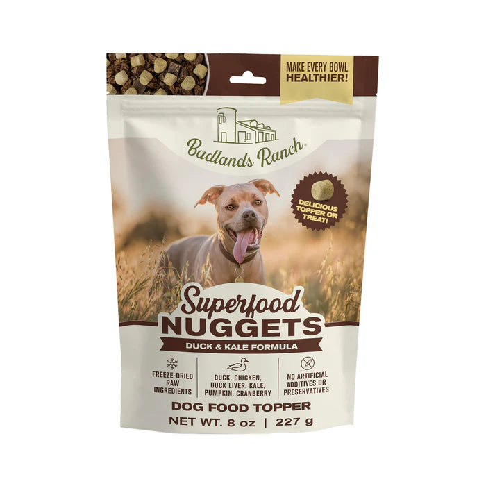 Badlands Dog Freeze-Dried Superfood Duck & Kale Nuggets 8oz