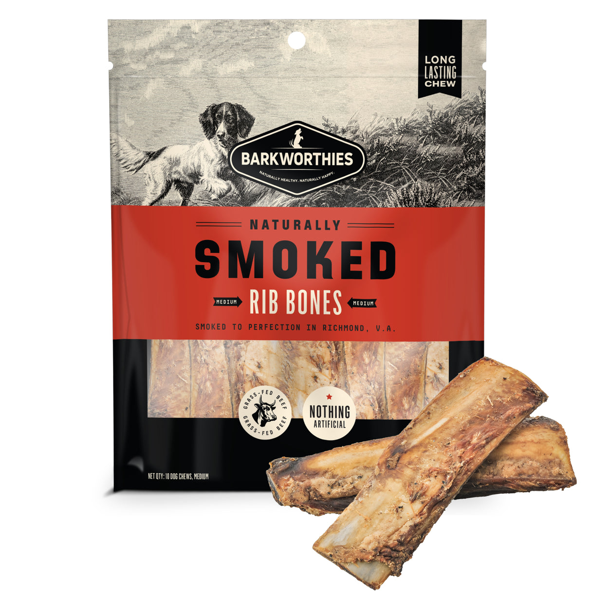 Barkworthies Smoked Rib Bones (10 pack)