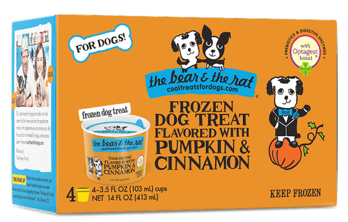 Bear & Rat Pumpkin and Frozen Yogurt for Dogs (4 Pack)