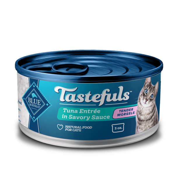 Blue Buffalo Tastefuls Cat Wet Food Tuna Morsels 3oz