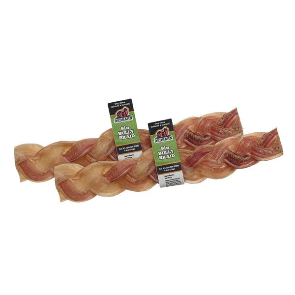 BodP Redbarn Bully Stick Braided 9"