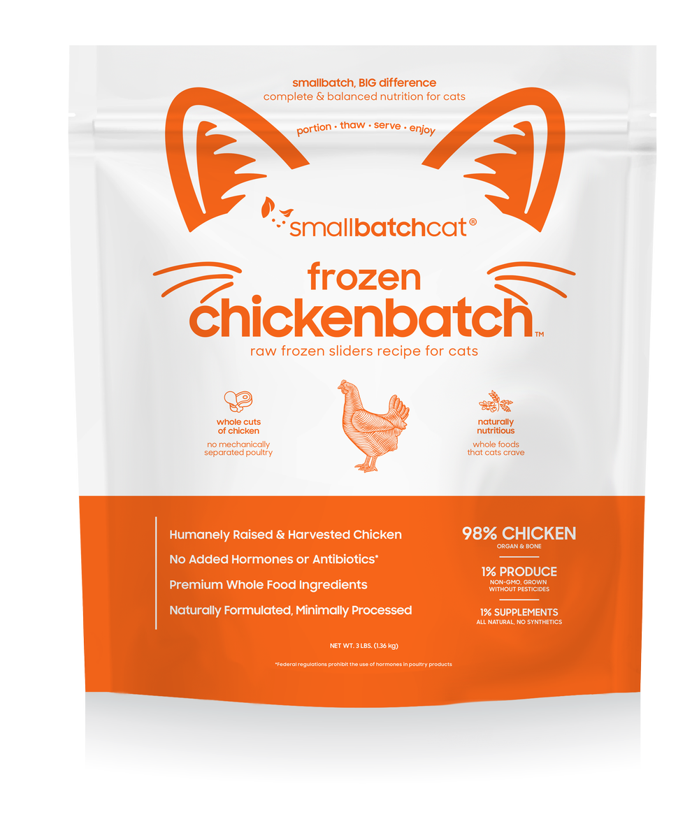 SmallBatch ChickenBatch Sliders Raw Frozen Cat Food