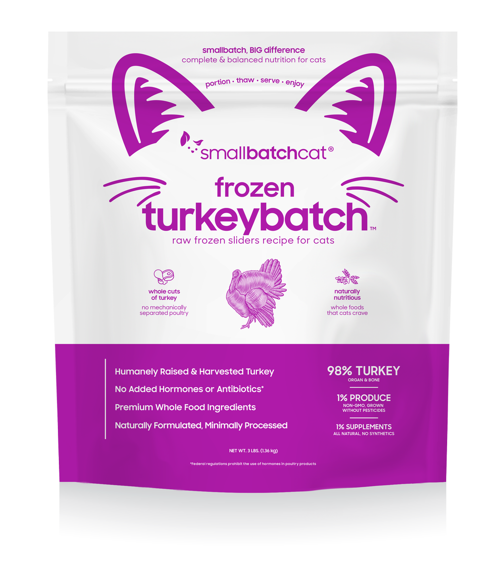 SmallBatch TurkeyBatch Sliders Raw Frozen Cat Food