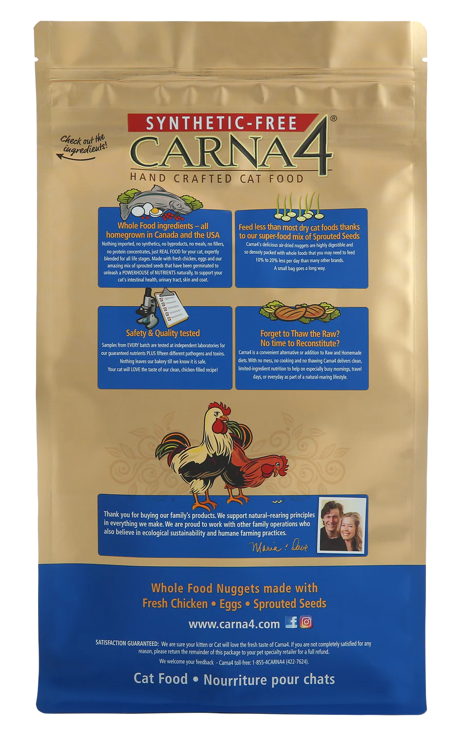 Carna4 Grain-Free Chicken Recipe Dry Cat Food (2lb bag)