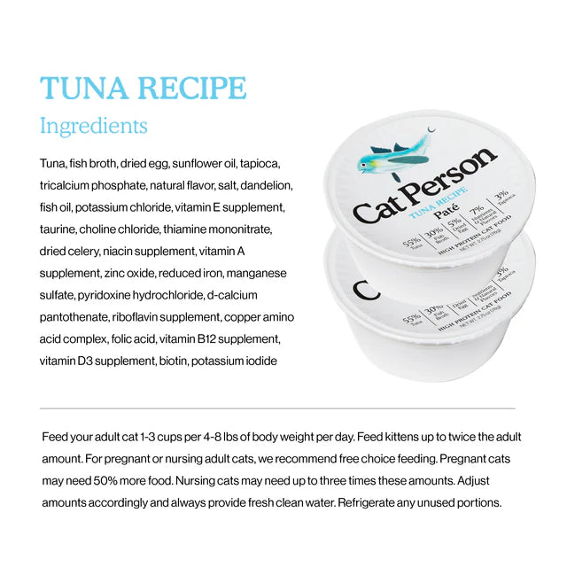 Cat Person Cat Wet Food Grain Free Tuna Pate 2.75oz
