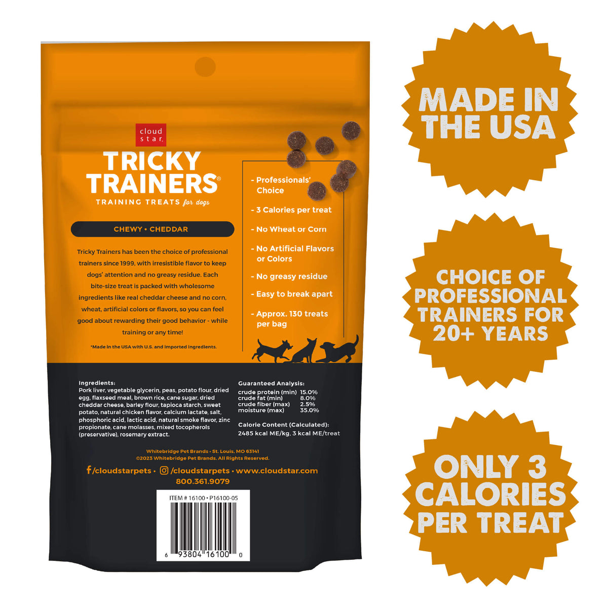 Cloud Star Tricky Trainers Soft & Chewy With Cheddar (5oz bag)