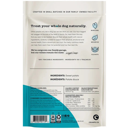Crumps Naturals Sweet Potato Fries Dog Treats (9.9oz)