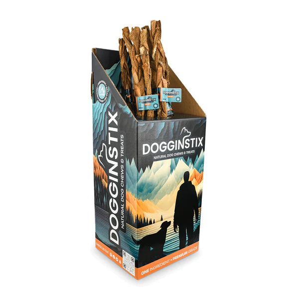 Dogginstix Beef Tripe Braided Stick for Dogs (24'' - 1 count )