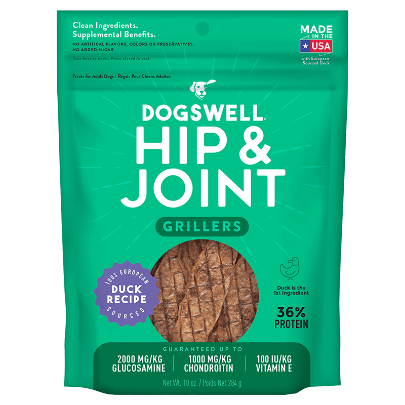 Dogswell Hip & Joint Grillers يعامل وصفة البط 10 أوقية