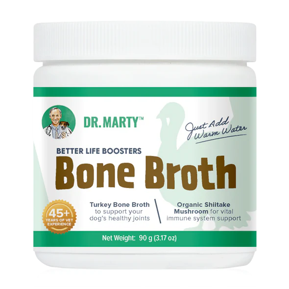 Dr. Marty Better Life Boosters Powdered Turkey & Mushroom Bone Broth (90g tub)