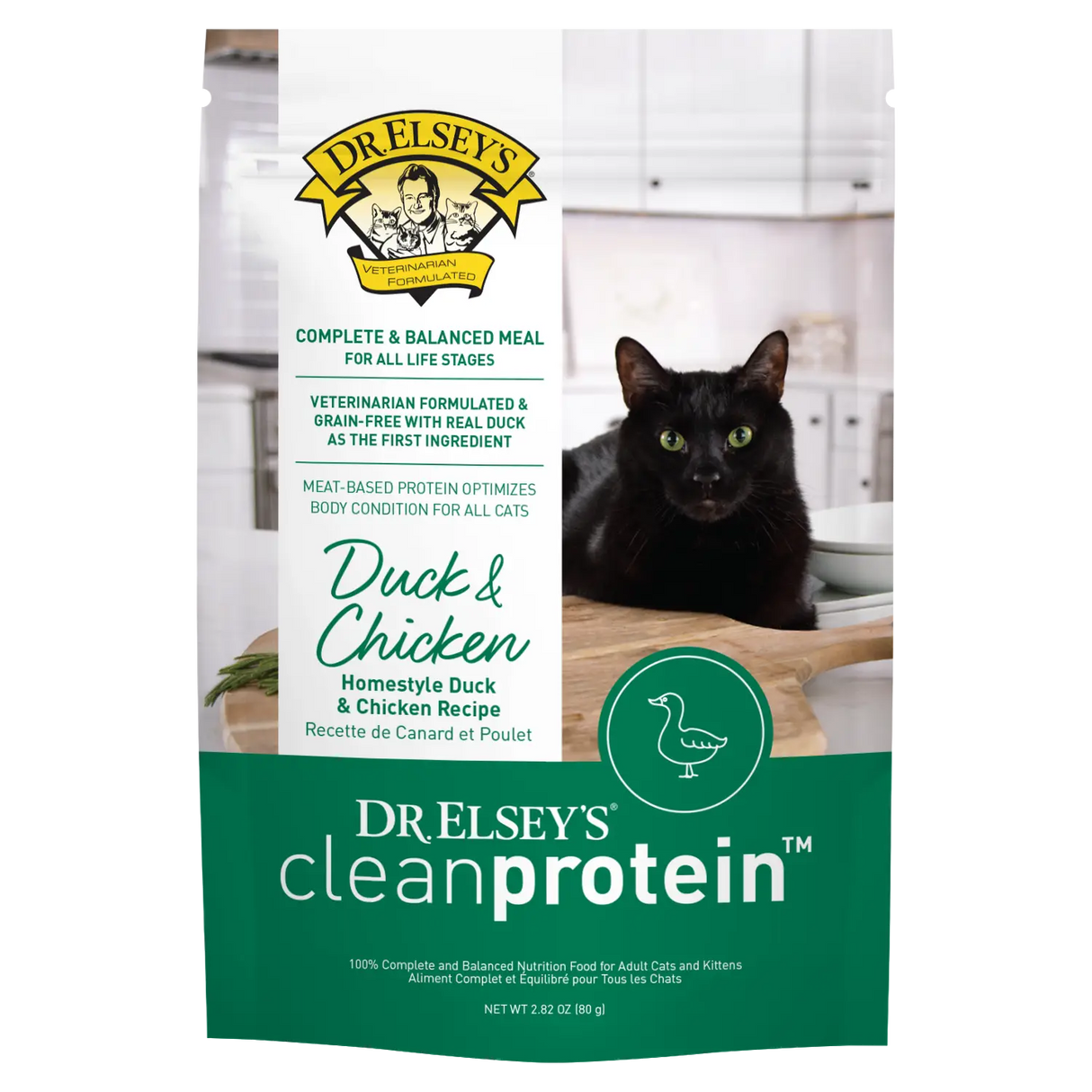 Dr Elsey's Clean Protein Duck & Chicken Wet Cat Food (2.82oz pouch)