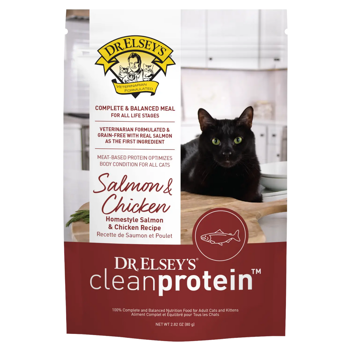 Dr Elsey's Clean Protein Salmon & Chicken Wet Cat Food (2.82oz pouch)