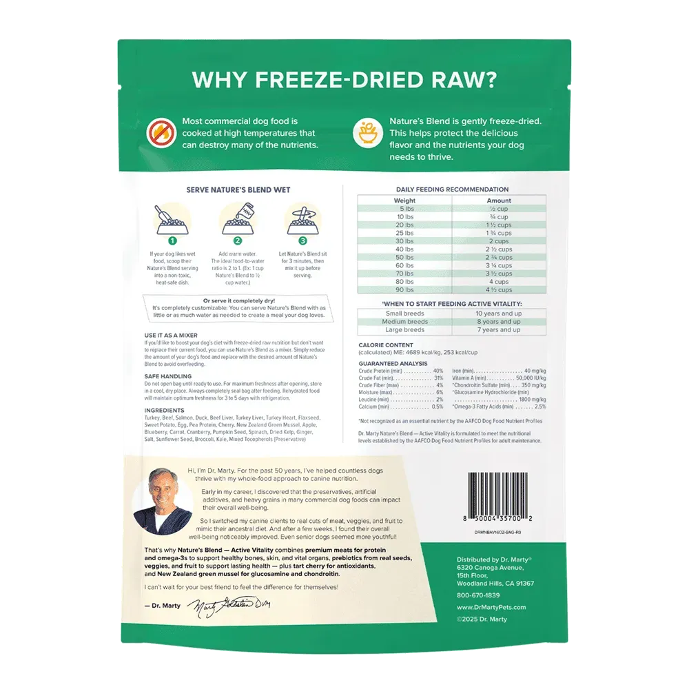 דר מאַרטי ד נאַטור ס בלענד אַקטיוו ווייטאַלאַטי עלטער 16 אָז