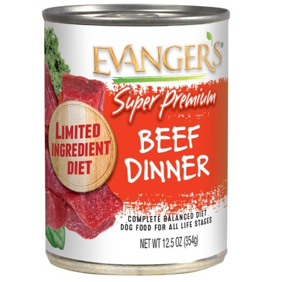 Evanger's Dog Wet Food Super Premium Limited Ingredient Beef 12.oz
