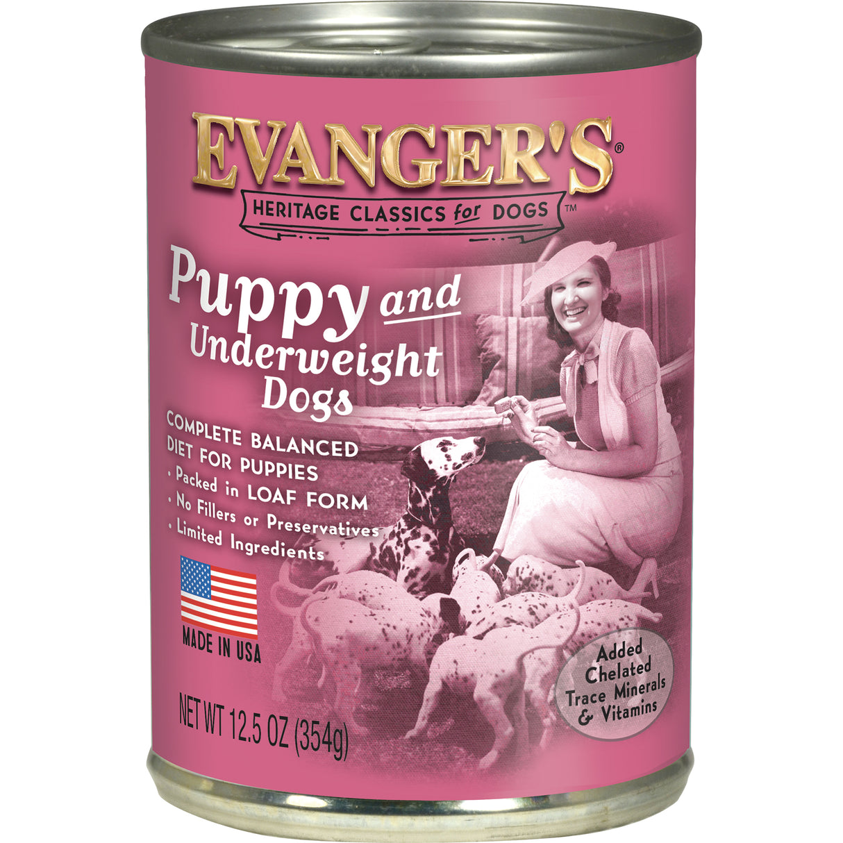 Evanger's Dog Wet Food Classic Puppy & Underweight 12.5oz