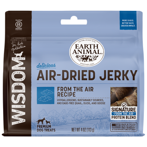 Earth Animal Wisdom Dog Air Dried From The Air Jerky 4oz
