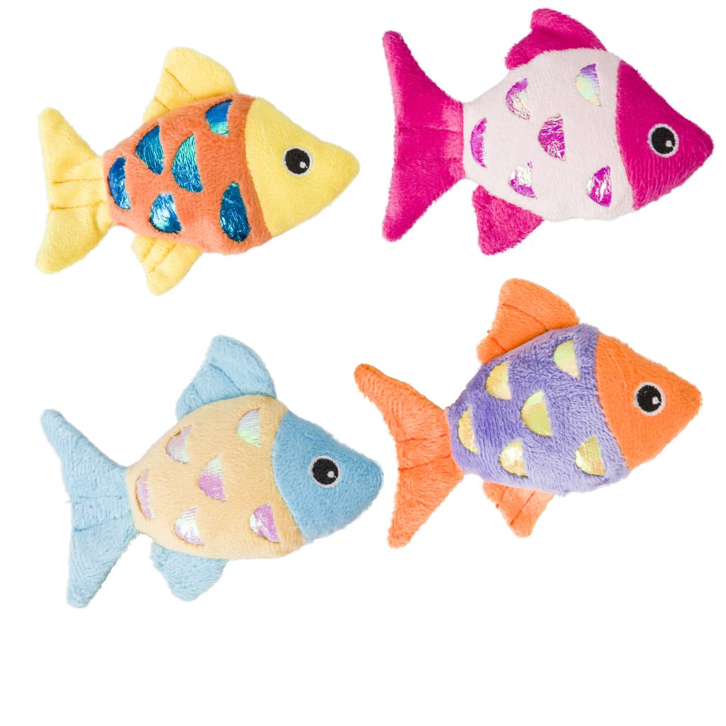 SPOT Shimmer-Glimmer Fish with Catnip Cat Toy - Assorted Colors