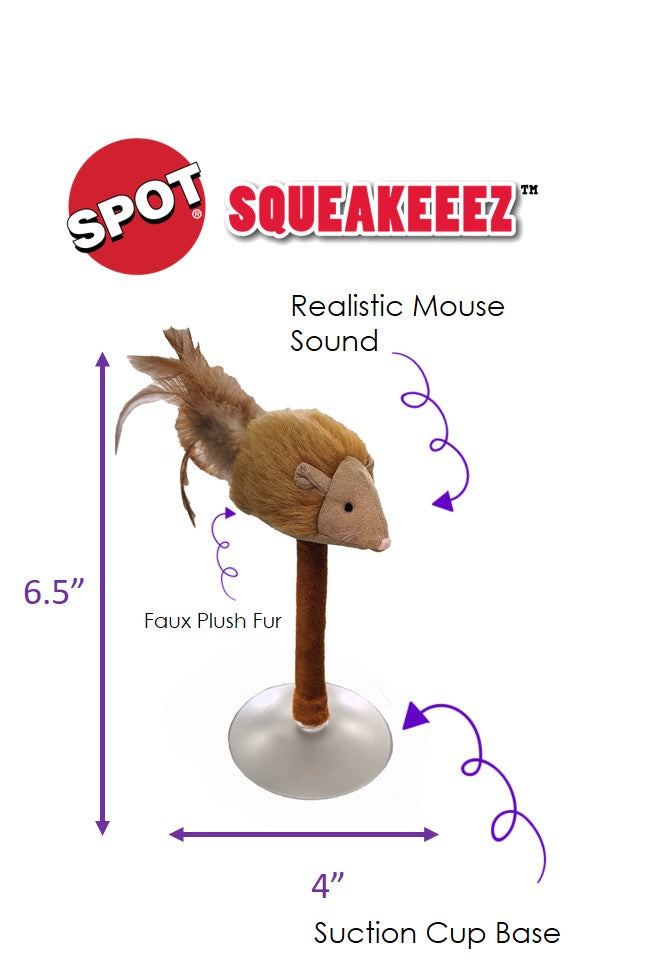 Ethical Spot Squeakeeez Mouse Suction Cup Cat Toy