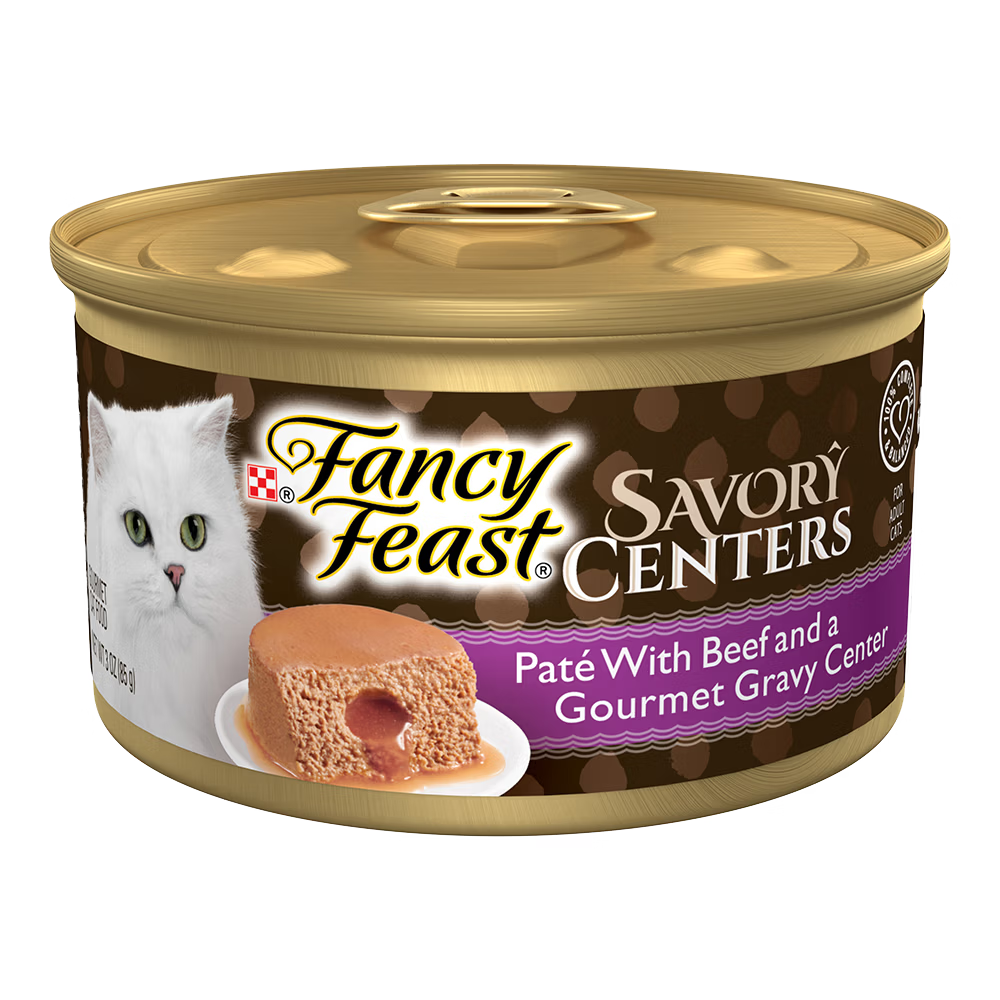 Fancy Feast Cat Wet Food Savory Center Beef Pate 3oz