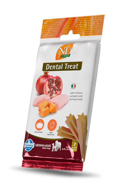 Farmina N&D Dental Treat With Chicken, Pumpkin & Pomegranate (60g bag)