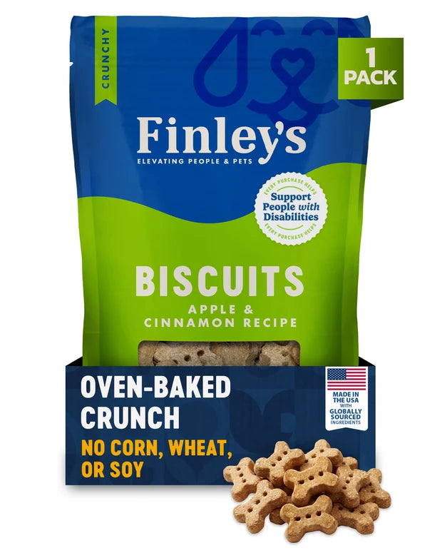 Finley's Biscuits Apple & Cinnamon Recipe Dog Treats (6oz bag)