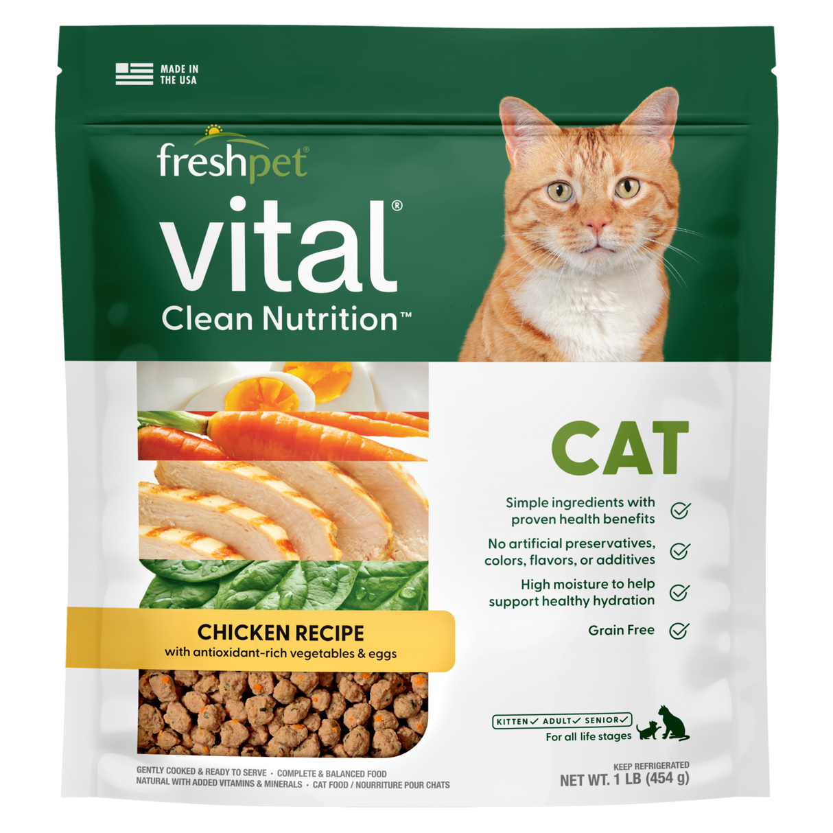 FreshPet Vital Grain Free Chicken Recipe for Cats