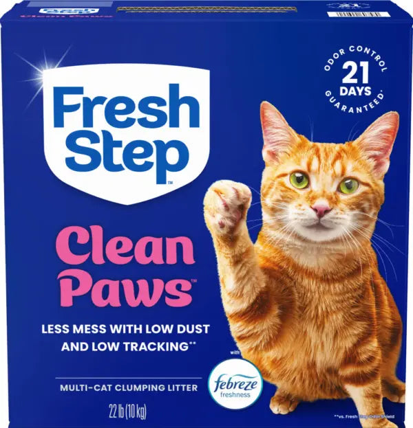 Fresh Step Clean Paws Unscented Multi-Cat Clumping Litter (22lb)
