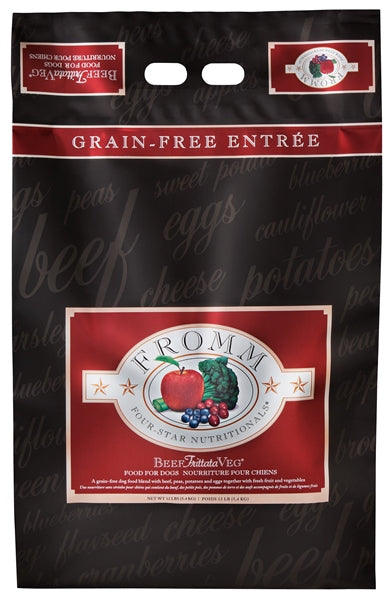 Tortilla de carne de res de cuatro estrellas de Fromm D, 12 libras