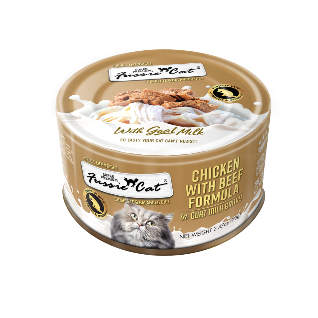 Fussie Cat Wet Food Chicken & Beef In Goat Milk 2.47oz