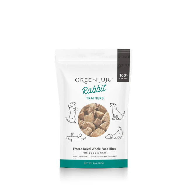 Green Juju Dog & Cat Treats Freeze-Dried Rabbit 2.5oz