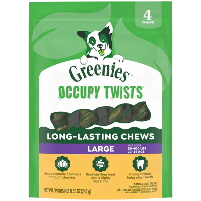 Greenies Occupy Twist Long Lasting Chews for Dogs (Large - 4 count)